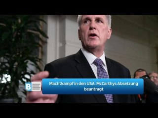 Machtkampf in den USA: McCarthys Absetzung beantragt