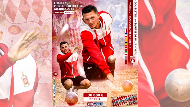 WebTV Monaco : Les plus belles doublettes de pétanque s'affrontent lors du Challenge Prince Héréditaire Jacques 2023