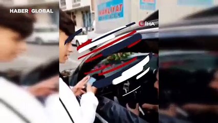 Pos makinesi ile gelin arabasının önünü kesti