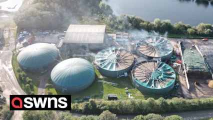 Shocking aftermath of lightning strike gas explosion