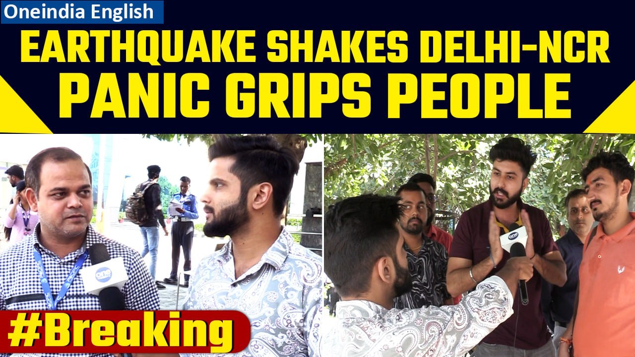 Earthquake strikes Nepal | Major Tremors felt in Delhi NCR | Earthquake reaction | Oneindia News