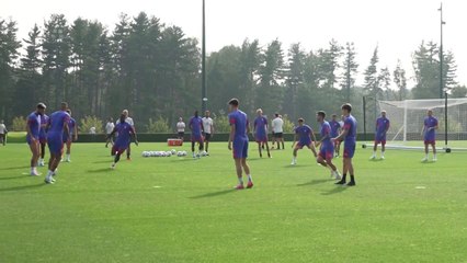 AC Milan train ahead of trip to Dortmund in the UEFA Champions League