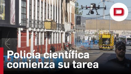 La unidad de policía científica comienza su tarea en las discotecas incendiadas en Murcia