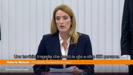 Migranti, Metsola ricorda le vittime del naufragio di Lampedusa