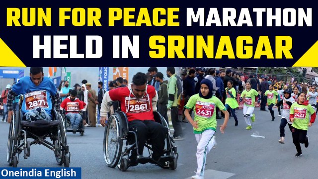 J&K: Police organises ‘Run for Peace’ Kashmir Marathon in Srinagar | Watch | Oneindia News