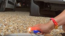 Woman does a fun experiment with an egg and a fire cracker *Incredible Video*