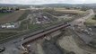 Aerial video September 2023 showing HS2 track construction in Aylesbury
