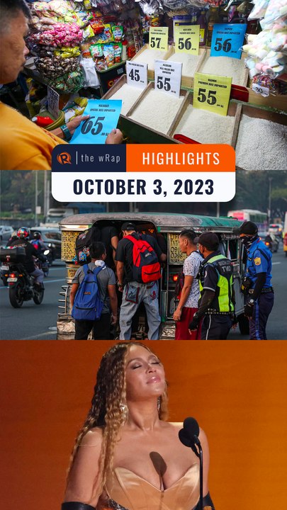 Rappler's highlights: Philippine inflation, Jeep fare hike, Beyoncé concert film | The wRap | October 3, 2023