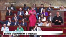 Regardez Mathilde Panot brandir une fiole avec des punaises de lit à l'Assemblée Nationale pendant sa question au gouvernement