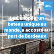 Le Canopée, premier cargo à voiles commercial au monde, fait escale à Bordeaux