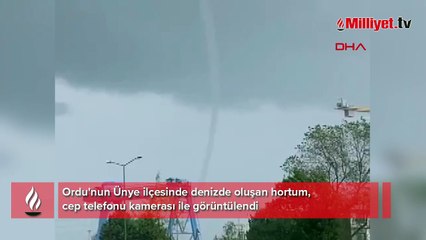 Ordu'da denizde hortum çıktı