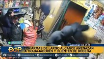 Violento robo en Ayacucho: sujetos con armas de largo alcance amenazan a trabajadores y clientes de bodega