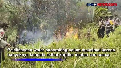 Helikopter Water Bombing Alami Kendala Pemadaman Api di Gunung Lawu