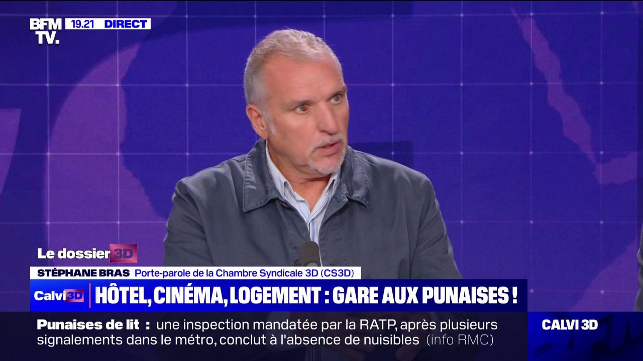 Punaises de lit: "Nous avons alerté depuis plusieurs années", affirme Stéphane Bras, porte-parole de la Chambre Syndicale 3D (Dératisation, Désinsectisation et Désinfection)