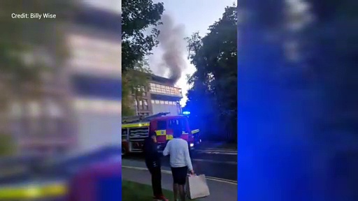 Large fire breaks out at former school