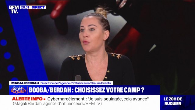 Affaire Booba-Berdah: Si j'ai un tort, il sera réprimandé par la justice. Il n'a pas à être réprimandé par un rappeur qui habite à l'autre bout du monde et qui ne me connaît pas , affirme Magali Berdah