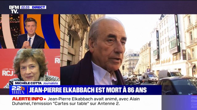 Décès de Jean-Pierre Elkabbach: C'est quelqu'un qui a toujours recherché l'excellence , se souvient la journaliste Michèle Cotta