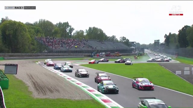 TCR Italy 2023 Monza Race 1 Restart Brusa Kouril Big Crash