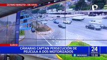 Motorizados armados desatan feroz persecución por las calles del distrito de Surco