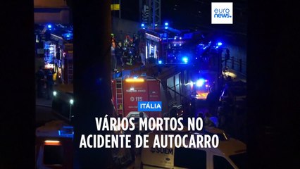 Itália: Autocarro despista-se e cai sobre linha férrea há mais de duas dezenas de mortes a lamentar