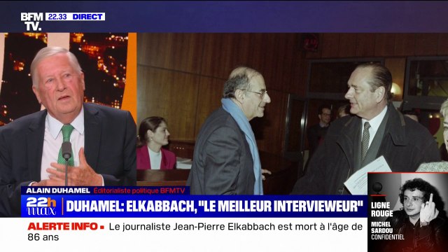 Décès de Jean-Pierre Elkabbach: Avec lui, il se passait toujours quelque chose , se remémore Alain Duhamel