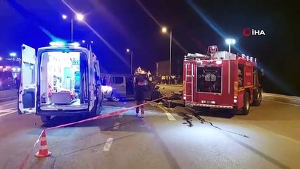 Bariyeri geçip karşı şeride geçti: 1 ölü, 2 yaralı