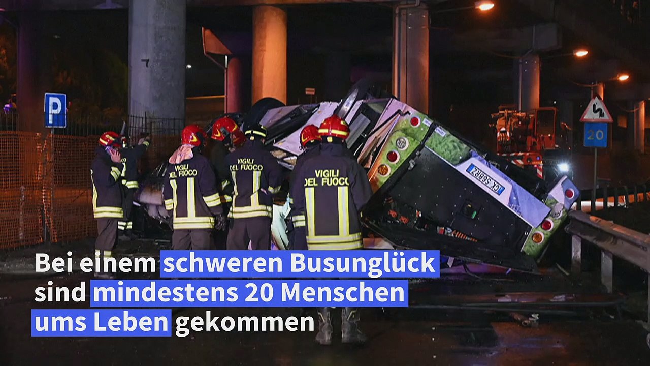 Mindestens 20 Tote bei Busunglück in Venedig