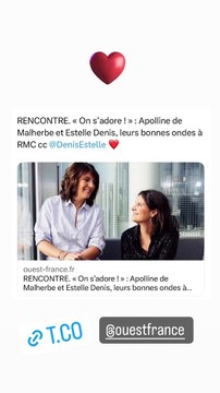 Je ne sais pas ce que je ferais sans elle , avoue Estelle Denis à propos d'Apolline de Malherbe