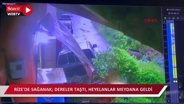 Rize'de şiddetli sağanak: Dereler taştı, heyelan meydana geldi