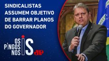 Tarcísio defende privatizações e critica greve: “Paralisação ilegal e claramente política”