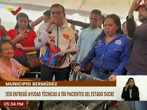 Ciudadanos del edo. Sucre fueron beneficiados con 150 ayudas técnicas