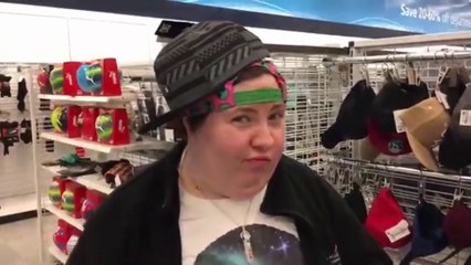 Trying On Hats While Shopping