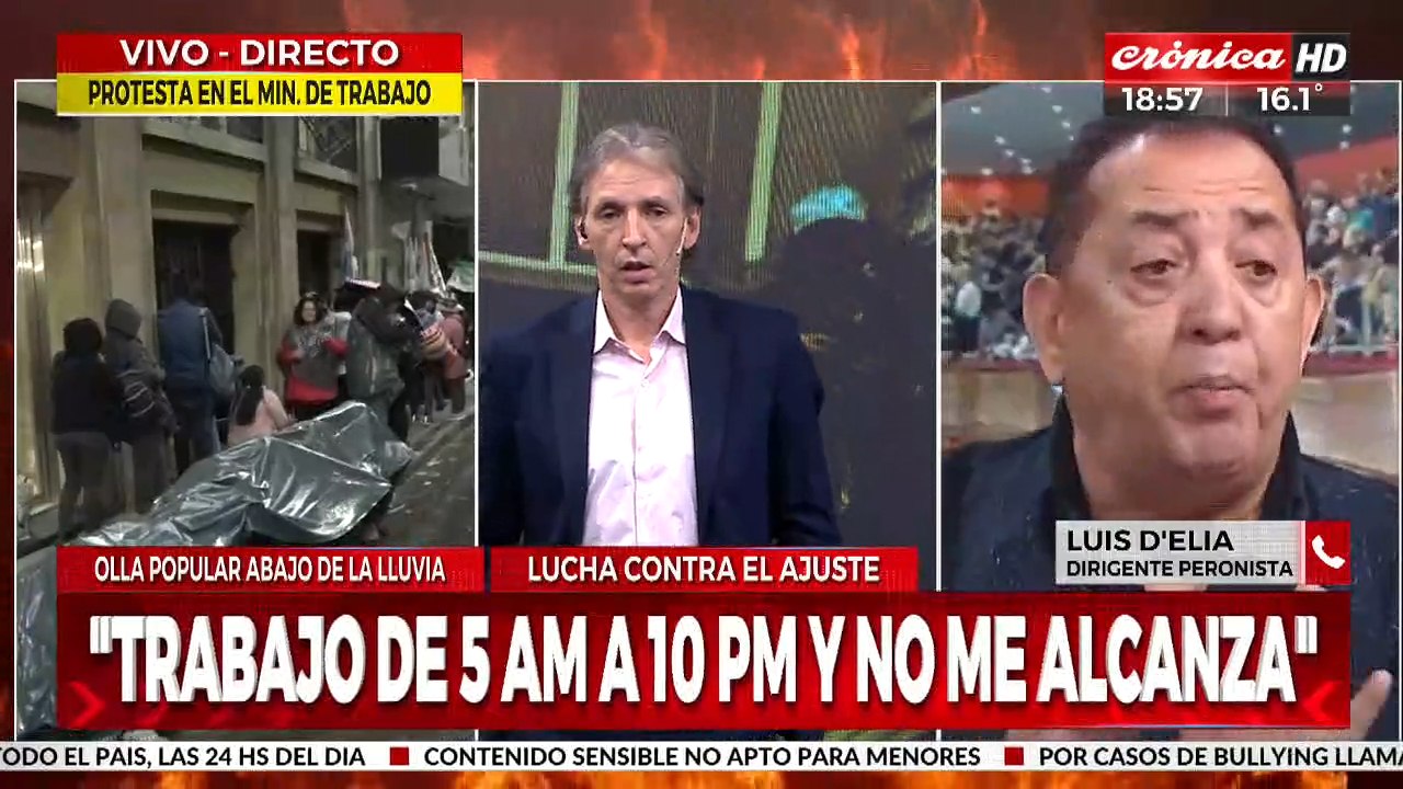 Luis D'Elia: "Ningún argentino con dos dedos de frente puede votar a Milei"