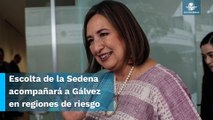 Acepta Xóchitl Gálvez tener escolta de seguridad de la Sedena en recorridos por el país