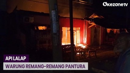 Warung Remang-Remang Terbakar di Jalur Pantura Subang Jadi Tontonan Warga