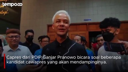 Ganjar Pranowo Sebut Bacawapresnya Banyak dari Orang Sunda