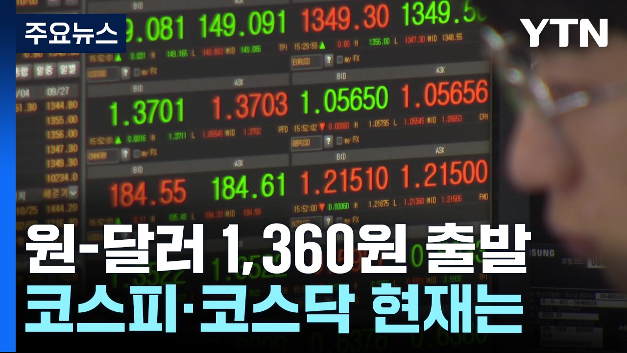 환율, 1,360원 '연고점'으로 출발...증시도 급락 / YTN