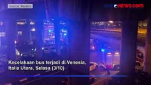 Bus Berisi Turis Ukraina Jatuh dari Jalan Layang Italia