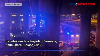 Bus Berisi Turis Ukraina Jatuh dari Jalan Layang Italia
