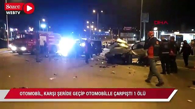 Otomobil, karşı şeride geçip otomobille çarpıştı