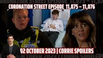 Coronation Street full Episode 11,075 – 11,076 spoilers _ Airs Tuesday 03 Octobe