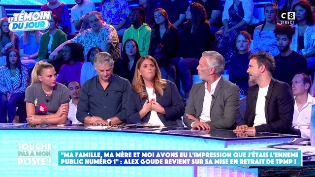 Très ému, Alex Goude s'explique face à Valérie Benaïm : Je n'ai jamais mis la main au cul à personne, même à mes mecs. Ca a été la pire semaine de ma vie, j'ai pleuré 3 jours