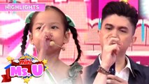 Vhong learns a new technique from Mini Miss U Eury | Mini Miss U