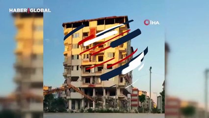 7 katlı bina yerle bir olurken, vatandaşın yaşadığı panik kamerada