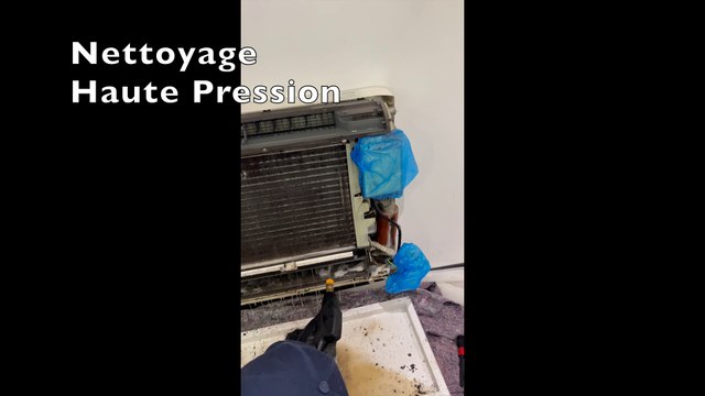 Nettoyage d'une climatisation murale type console