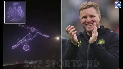 The Drone Show took Place at St James' Park before Newcastle' Game against PSG on Wednesday Night