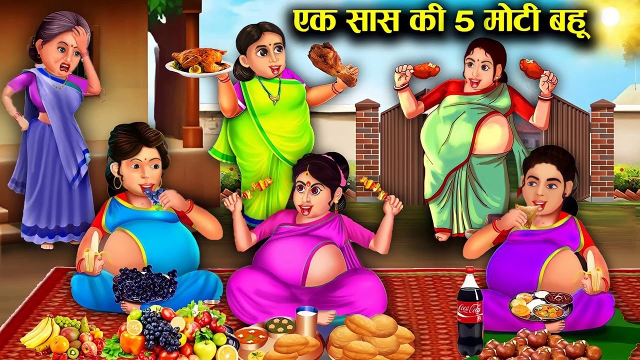 एक गरीब सास की 5 मोटी भूक्कड़ बहुएं l ek Garib sas ki 5 moti bahu l SAS Bahu stories l SAS Bahu