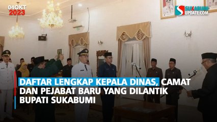 Daftar Lengkap Kepala Dinas, Camat dan Pejabat Baru yang Dilantik Bupati Sukabumi