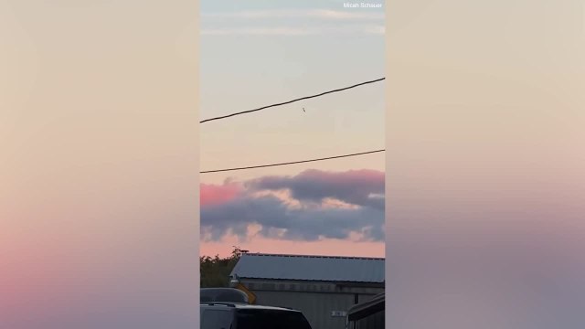 Shocking video shows plane spiraling out of control moments before crashing into a home