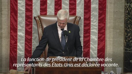Le président de la Chambre américaine des représentants destitué, une première historique